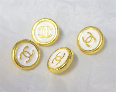 buy chanel white button up|authentic chanel buttons.